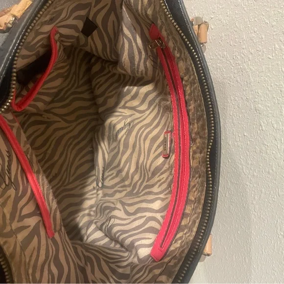 Guess Black and Pink Tote with Bow Accent - Picture 3 of 4